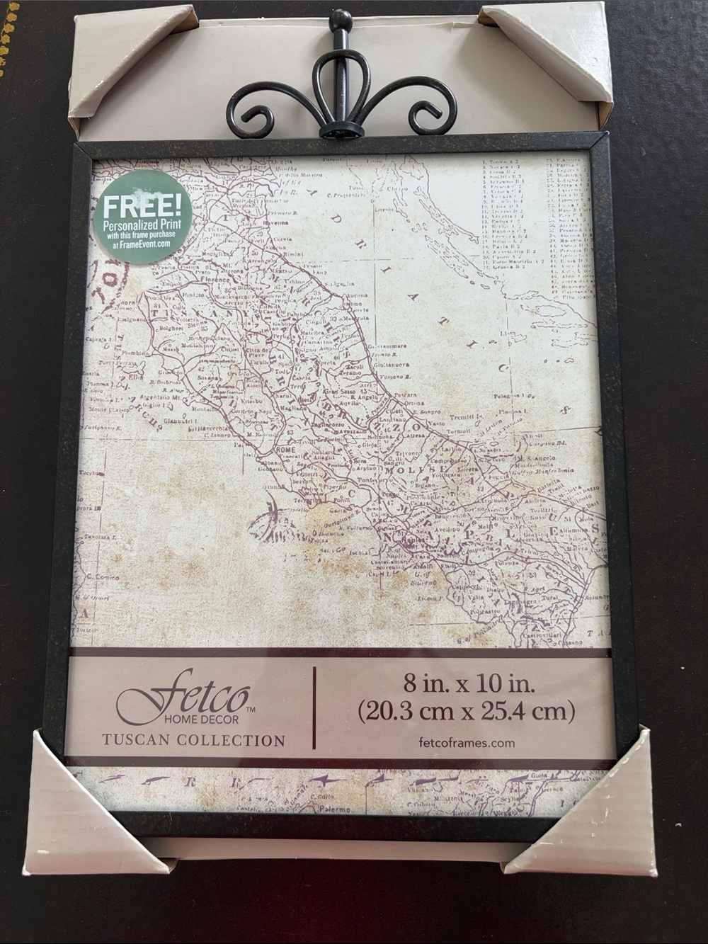 NWT Fetco Tuscan Collection Black 8 x 10 Picture Frame